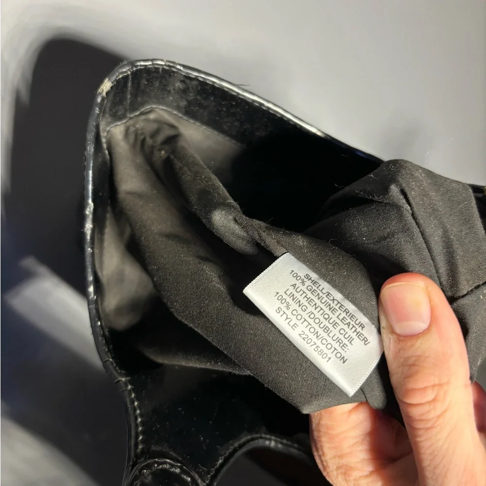 Tory Burch Bombe Black Patent Leather Tote